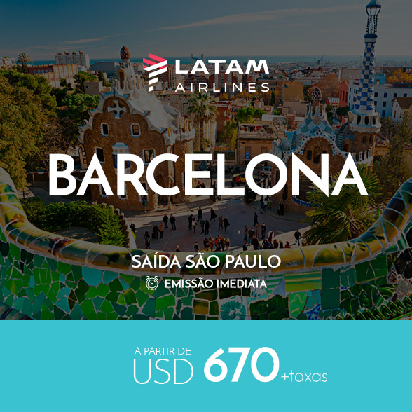 LATAM - Barcelona com saídas SAO