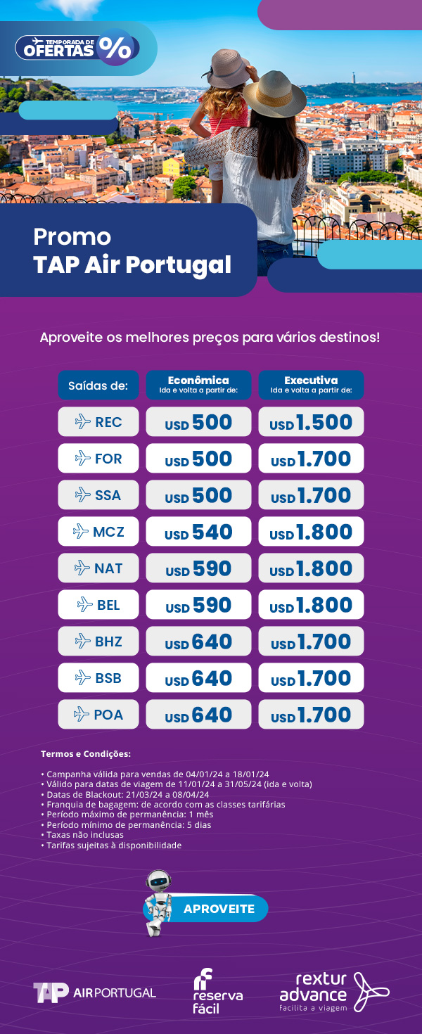 Promo TAP Air Portugal RexturAdvance